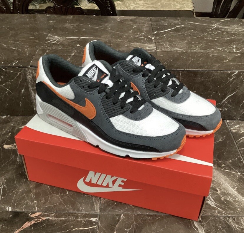 nike black white orange